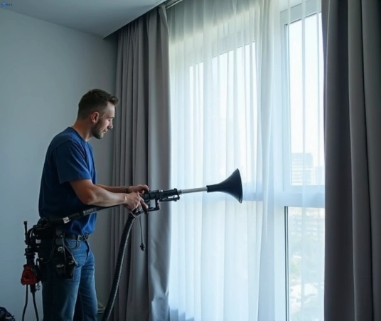 Professional commercial curtain cleaning process equipment Matty Curtain Cleaning dunnstown-vic