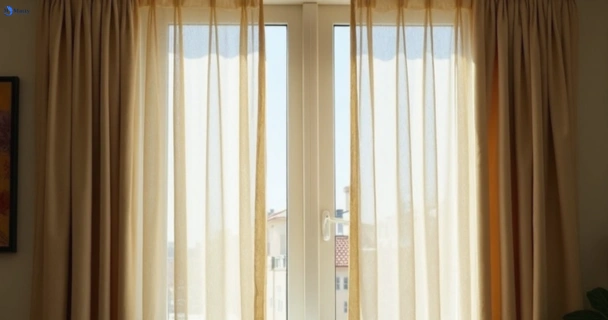 Dull dusty drapes in dunnstown-vic before professional cleaning